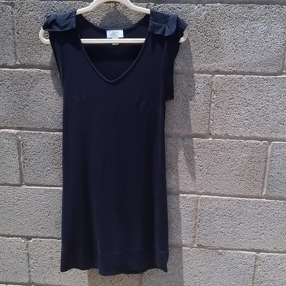 LOFT Midi Tee Dress Size XSmall Petite in Navy‎